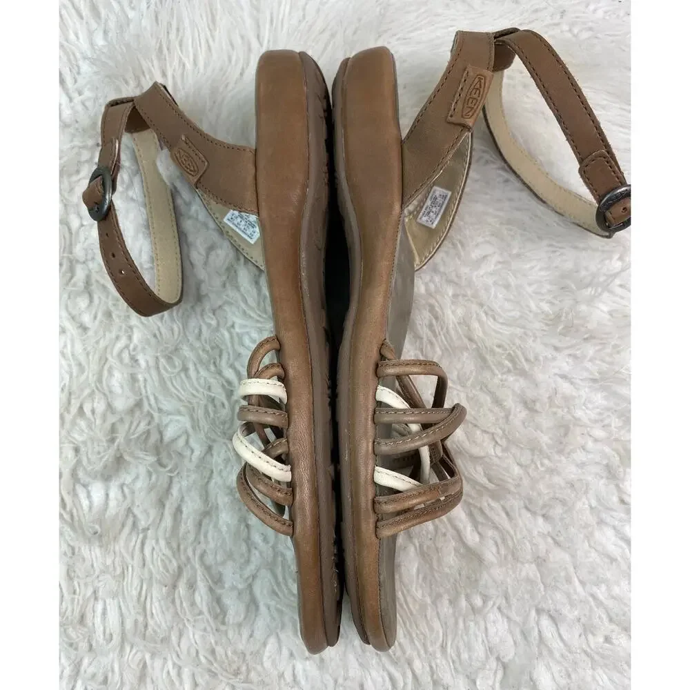 KEEN Women's Size 10.5 Brown Cream Strappy Slingback Ankle Strap Sandals * - Picture 9 of 11